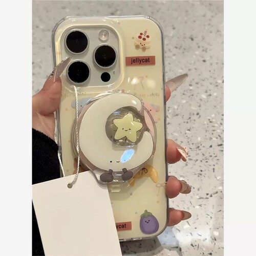 旋转星星月亮磁吸支架适用vivo S30/X300pro/X90/X100ultra手机壳S19/y300T/V50可爱y78+Y36软Y37/S16/X80/50