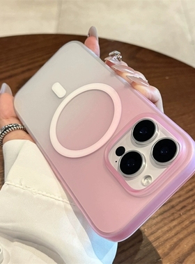 超薄裸机冰雾渐变粉内置磁吸适用魅族22手机壳meizu 21/20PRO充电纯色创意高级20 Classi软壳磨砂防摔情侣女