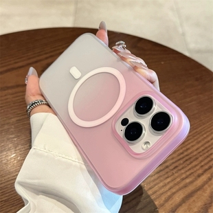 ace ACE3pro 2V磨砂15简约硅胶充电情侣 ACE5竞速一加ACE2V手机壳1 超薄裸机冰雾渐变粉内置磁吸适用oneplus