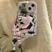 Y78 适用S15电镀银vivoX70 S1小众网红 S17pro支架s6 y35 X80 X90PRO手机壳黑粉甜美丝带Y31S卷边Y93s软壳30