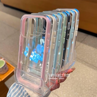 INS少女心马卡龙撞色边框二合一适用vivo iqoo Z10TURBO手机壳9pro+/Z5x透neo10/z8x/6se大孔neo8/7SE/U3/U5E