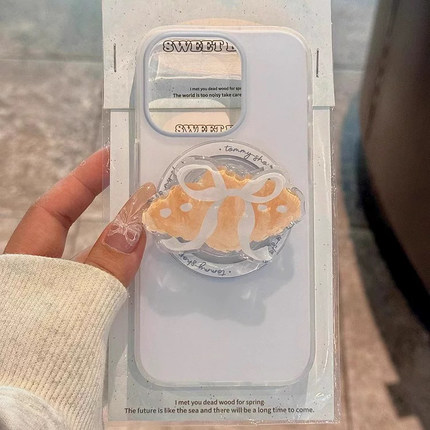 日韩浅蓝磁吸支架适用OPPO Reno15/13pro/12F/764手机壳FindX8S/X7Ultra牛角包K12/A57/A58X/A93/A2新款A5/A3