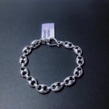 向卉意大利中古库存回流925银猪鼻子男女同款定制手围手链