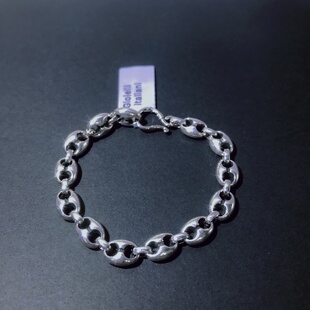 向卉意大利中古库存回流925银猪鼻子男女同款定制手围手链