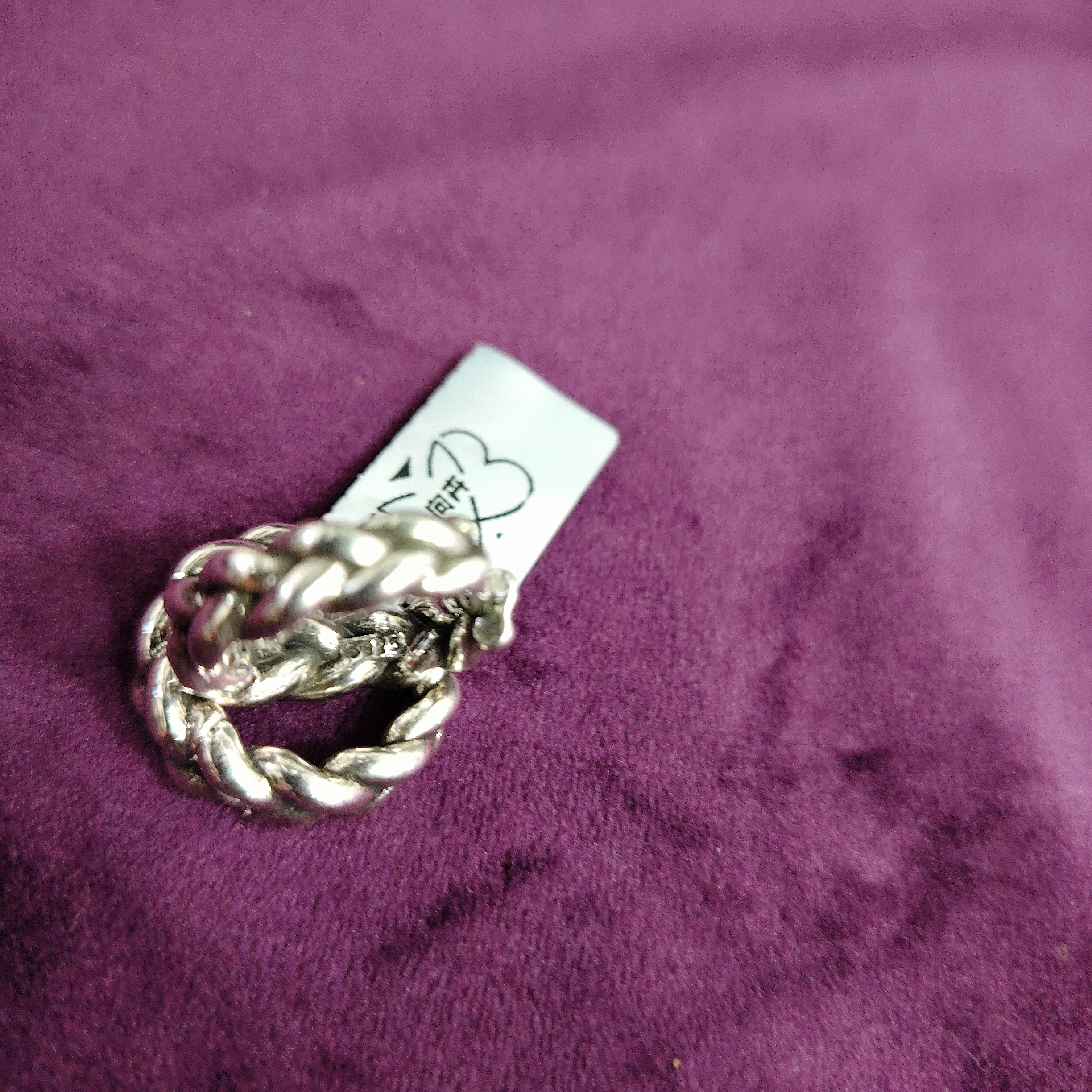 向卉意大利中古欧银925麻花编织耳环