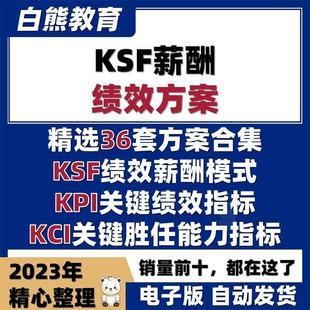 企业KPI关键绩效KCI关键胜任能力CPI考核KSF薪酬绩效方案设计模板