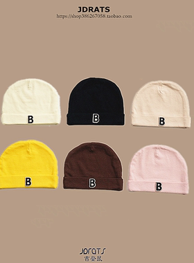 新生儿胎帽0-3月婴儿帽子春秋薄款男童小月龄初生宝宝卤门帽冬季1