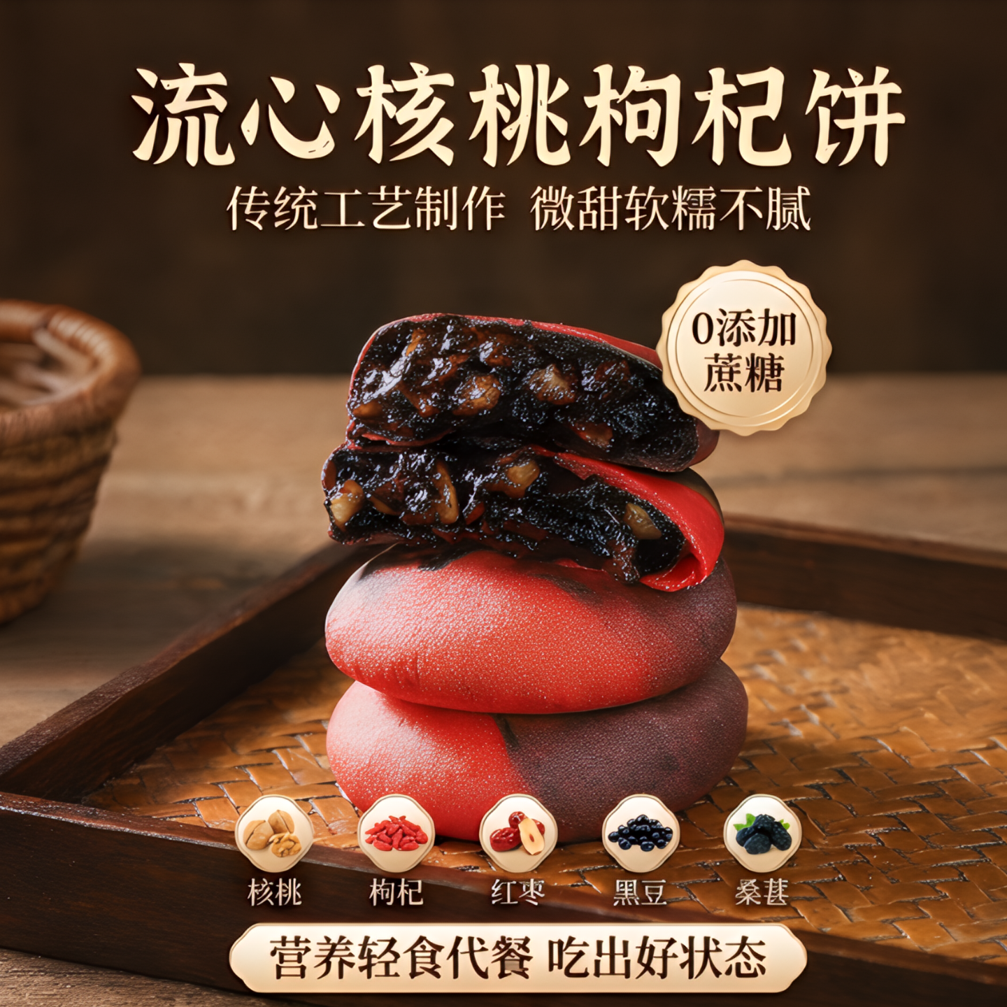 流心核桃枸杞饼无蔗糖健康营养轻食代餐中式糕点下午茶零食,零食/坚果/特产,中式糕点/新中式糕点,淘宝优惠券,粉丝福利购,淘宝优惠卷