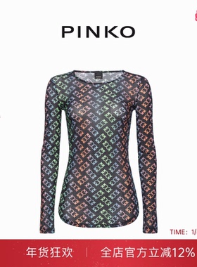 PINKO女士徽标长袖针织衫100639A1ZY