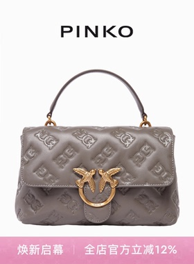 PINKO女士Love Bag Puff徽标纳帕皮革中号单肩包手提包100043A2JX