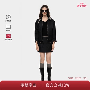 感短款 PINKO 钉珠保暖工装 女士时尚 轻羽绒PAF25342301 90鹅绒