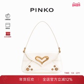PINKO女士通勤休闲翻盖520系列爱心扣迷你腋下包102830A1EO