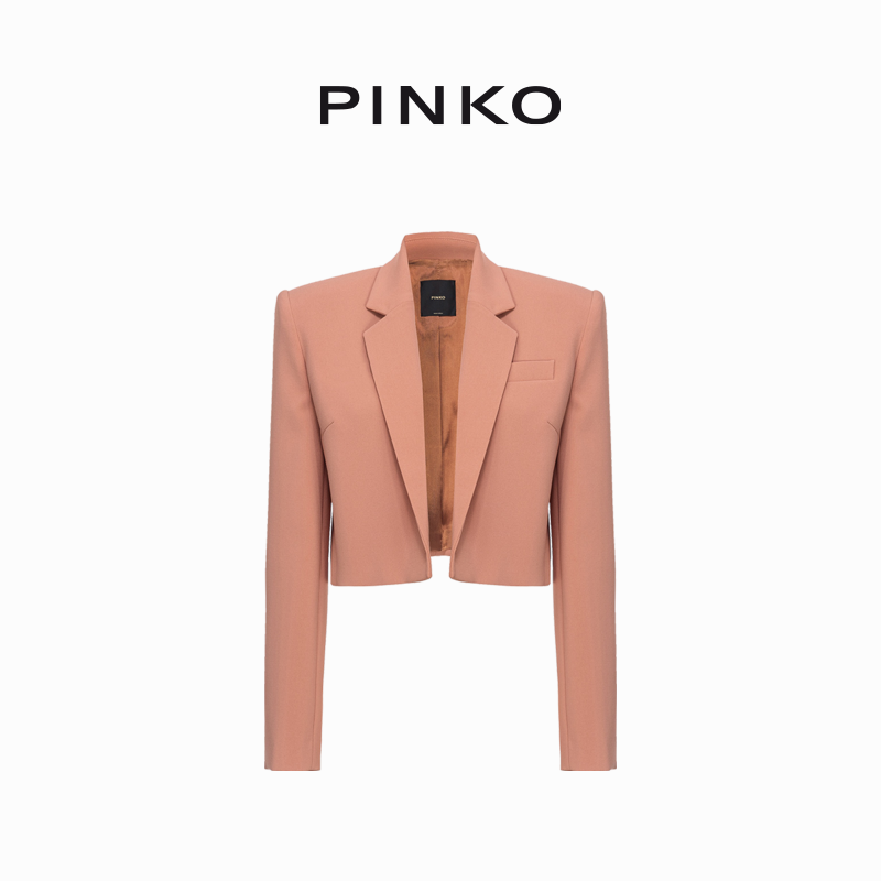 PINKO女士短款垫肩西装外套