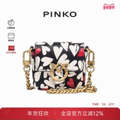 PINKO女士心形印花耳机包迷你飞鸟包102753A1J7