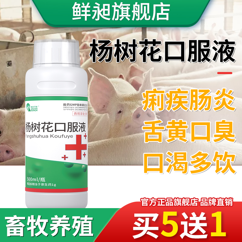 杨树花口服液兽用猪药牛羊兔鸡药禽药止痢散小仔猪拉稀止痢液兽药