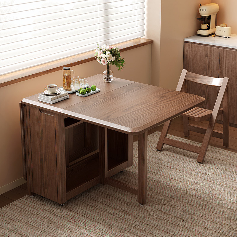 折叠不占空间餐桌带有储物空间