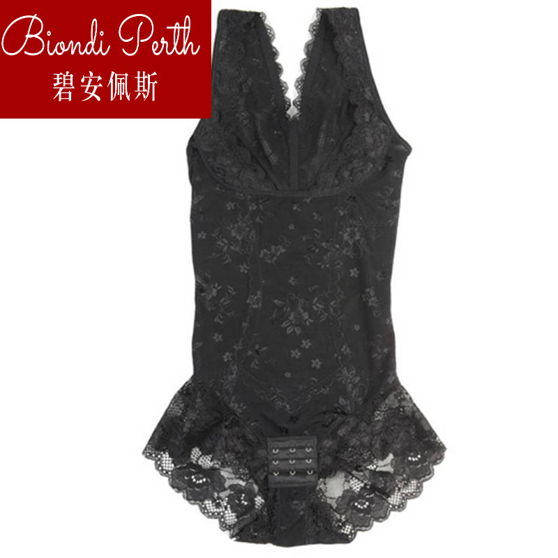 碧安佩斯袖黑衣色塑身竹炭薄款塑身收腹束腰提臀紧身衣无袖连体