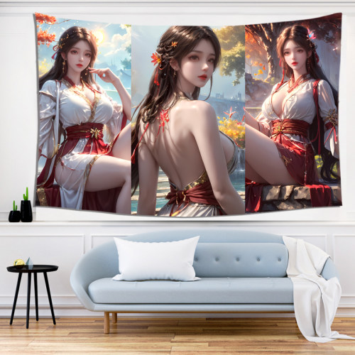 完美世界清漪火灵儿背景装饰挂布