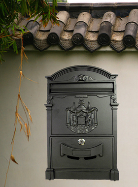 MR-BOX意大利铸铝家用信报箱户室外别墅信箱外贸出口厂家直销黑色