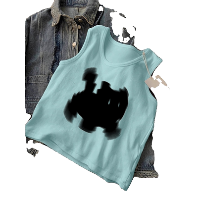 夏日多巴胺猫咪印花基础款背心女