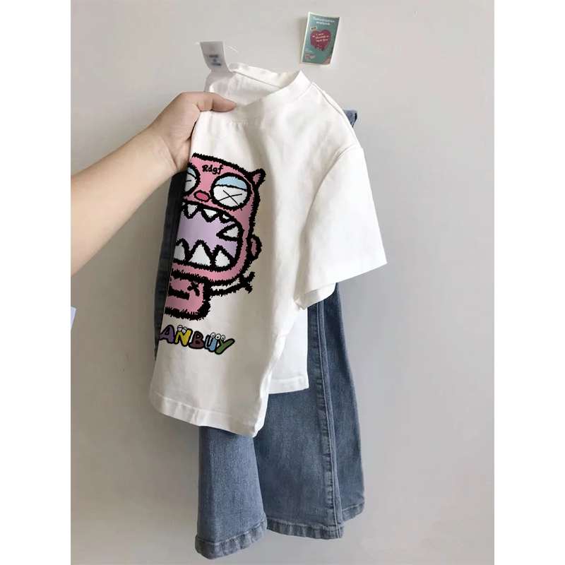 卡通印花短袖t恤女夏设计感小众
