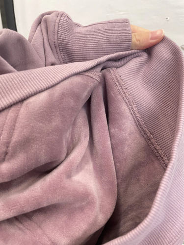 香芋紫连帽卫衣女秋冬bf慵懒风