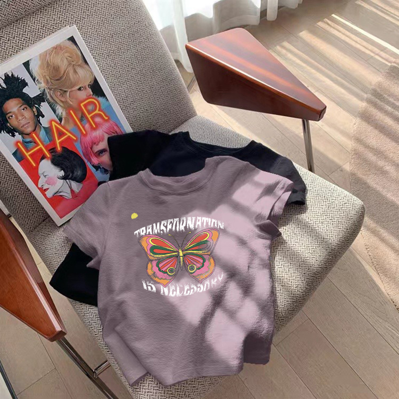 甜酷辣妹正肩短袖t恤女夏季ins潮