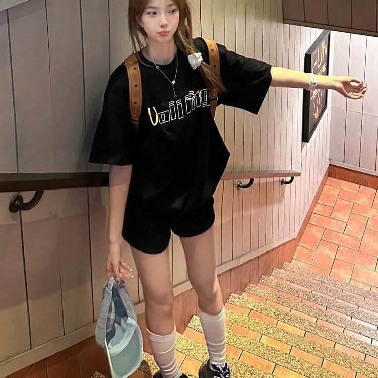 美式复古潮牌短袖t恤女夏季2026新款oversize宽松设计感半袖上衣,女装/女士精品,T恤,淘宝优惠券,粉丝福利购,淘宝优惠卷