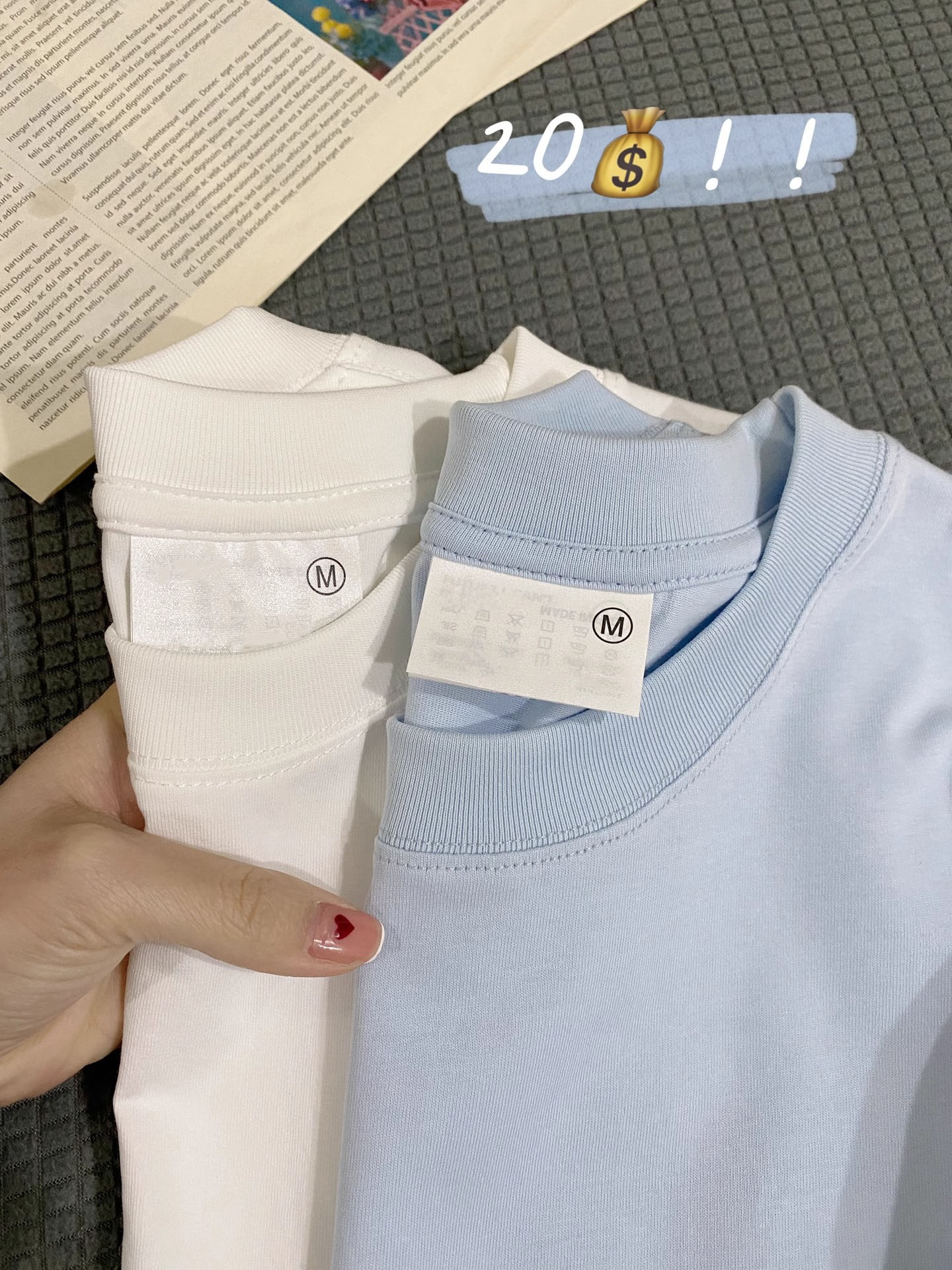 复古chic港味纯色全棉短袖t恤女夏季宽松学生圆领半袖休闲上衣服