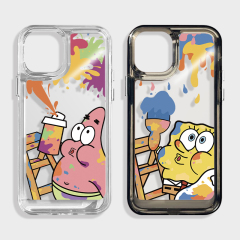 海绵宝宝派大星适用iphone15手机壳苹果14情侣保护壳13mini透明12卡通11小众xsmax软8适用华为mate60任意机型