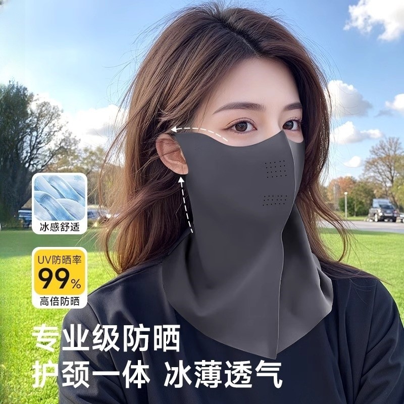 夏季防晒口罩面罩全方位防紫外线图片