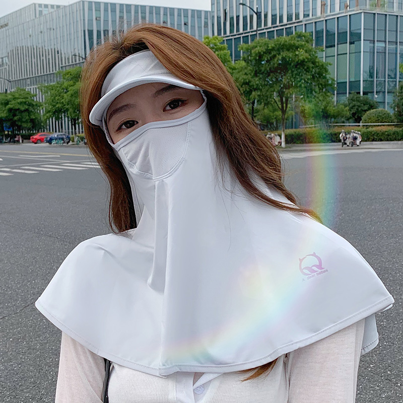 帽檐防晒面罩女防紫外线全脸基尼
