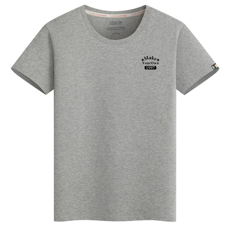法迪梵法迪梵2018新款纯棉男士短袖T恤宽松全棉男半袖大码潮流