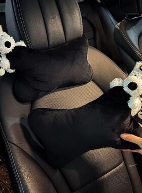 可爱西高地汽车头枕创意车内护颈枕车用座椅车载靠枕靠背用品枕头