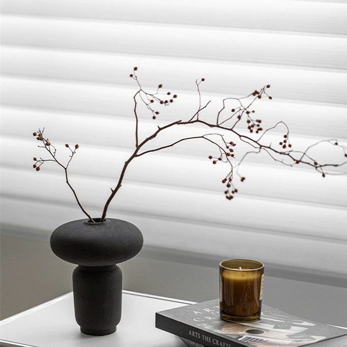 素胚素烧陶瓷花瓶高级感客厅餐桌插花摆件侘寂风小众轻奢创意花瓶,家居饰品,花瓶,淘宝优惠券,粉丝福利购,淘宝优惠卷