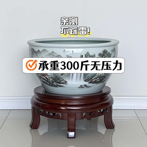 鱼缸架子摆件奇石架实木承重力强