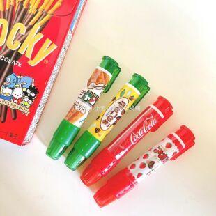 现货日本采购 超可爱meji明治限定 可乐巧克力 按压式笔形 橡皮