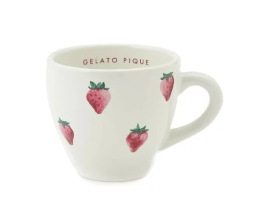 现货本抖音纳豆夫妇同款gelato pique小熊草莓陶瓷马克杯