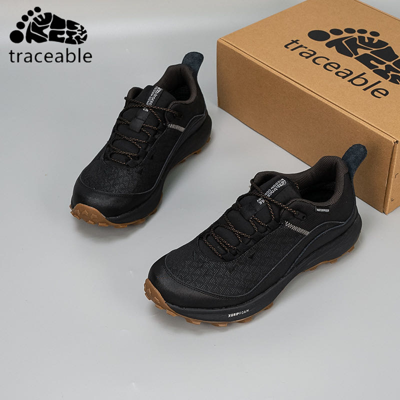 户外真皮防水减震越野跑鞋