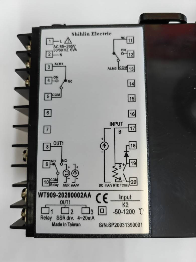 台湾士林温控器shihlin WT909-20200002AA WTG99-20200002AA原装