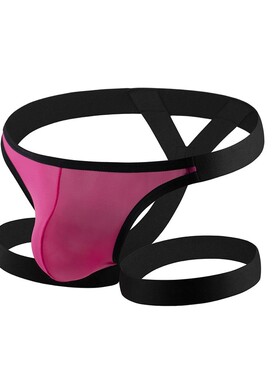 CLEVER-MENMODE男士性感内裤情趣冰丝面料腿带诱惑丁字裤