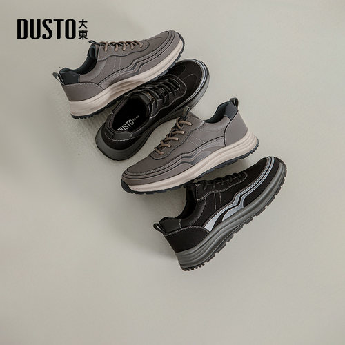 大东休闲鞋男鞋2025秋季新款简约平底中跟系带Q0210