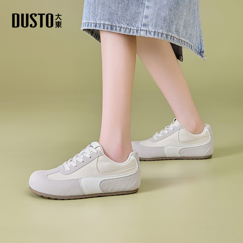 大东德训鞋女鞋2025春秋季新款内增高低跟系带圆头结构变化1156Z