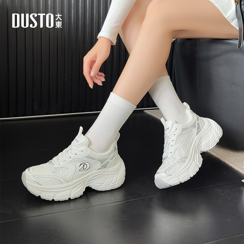 老爹鞋时尚休闲平底中跟系带