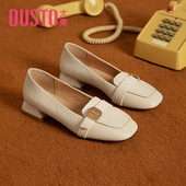 方头方跟低跟皮带扣女鞋 大东浅口单鞋 0011 新款 韩版 女鞋 2026春季