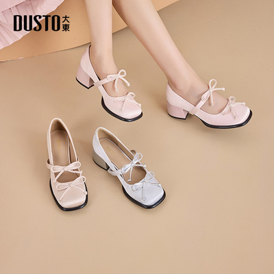 大东玛丽珍鞋女鞋2026春新款甜美蝴蝶结洛丽塔小鞋子单鞋0633