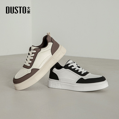 大东休闲鞋男鞋2025秋季新款简约平底中跟系带Q0212