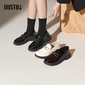 大东乐福鞋 粗跟中跟套脚圆头亮面C0250 新款 女鞋 2026春季