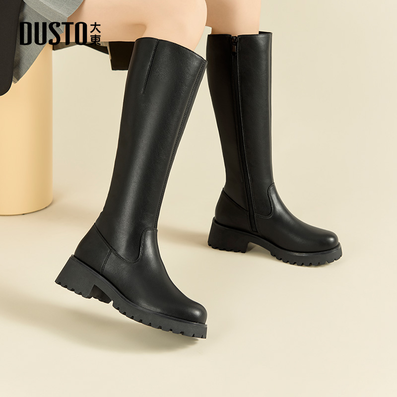 骑士靴时尚休闲粗跟中跟