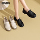 女鞋 2026春季 新款 大东乐福鞋 时尚 休闲简约粗跟套脚中跟圆头Q0201